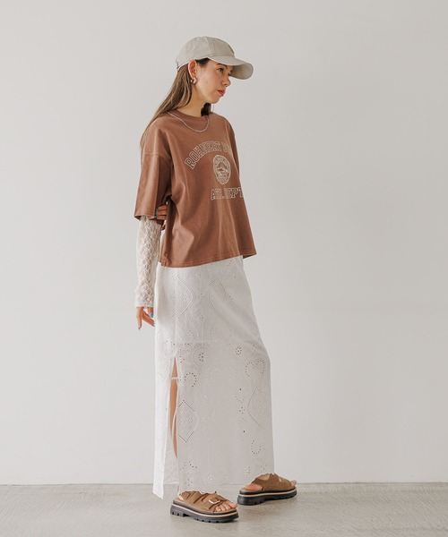 BAYFLOW（ベイフロー）の「[レイヤード可]2WAYレーススカート（スカート・レディース・ホワイト/ブラック・FREE）」の20枚目の写真