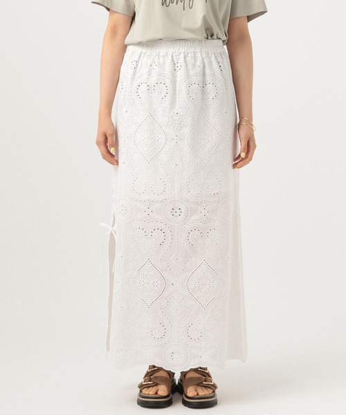 BAYFLOW（ベイフロー）の「[レイヤード可]2WAYレーススカート（スカート・レディース・ホワイト/ブラック・FREE）」の10枚目の写真