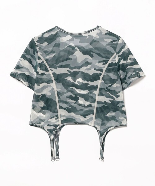 Ray BEAMS(レイビームス)の「カモフラ パターン ガーターベルト トップス(Tシャツ/カットソー・レディース・シルバー/オリーブ・ONE SIZE)」の19枚目の写真