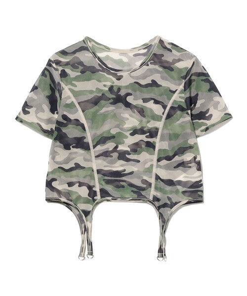 Ray BEAMS(レイビームス)の「カモフラ パターン ガーターベルト トップス(Tシャツ/カットソー・レディース・シルバー/オリーブ・ONE SIZE)」の21枚目の写真