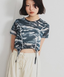 Ray BEAMS | カモフラ パターン ガーターベルト トップス(Tシャツ/カットソー)