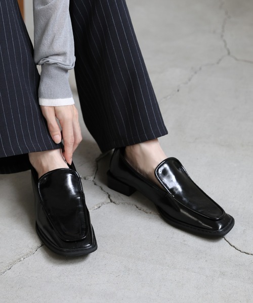 select MOCA(セレクトモカ)の「スクエアトゥシンプルローファー(ローファー・レディース・ブラウン/ブラック・LARGE/MEDIUM/SMALL)」の11枚目の写真