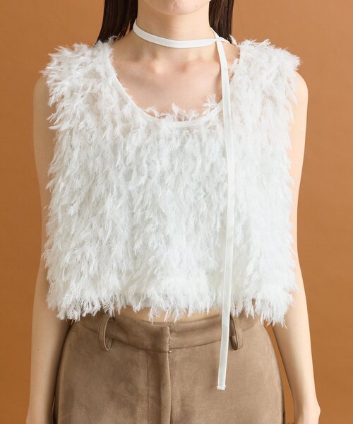 mystic（ミスティック）の「シュガーベスト（ベスト・レディース・オフホワイト/グレー/ベージュ・FREE）」の12枚目の写真