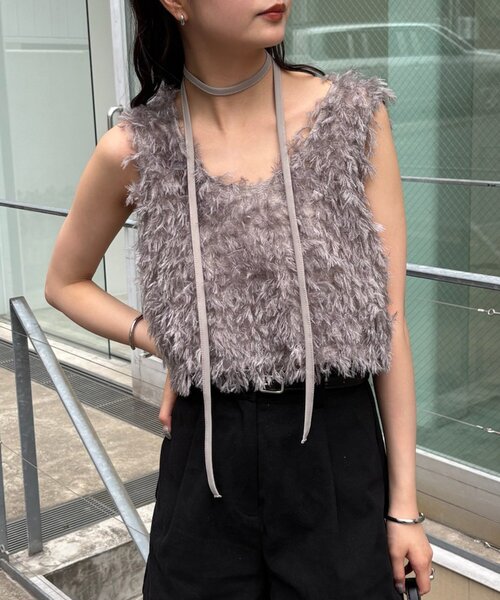 mystic（ミスティック）の「シュガーベスト（ベスト・レディース・オフホワイト/グレー/ベージュ・FREE）」の19枚目の写真