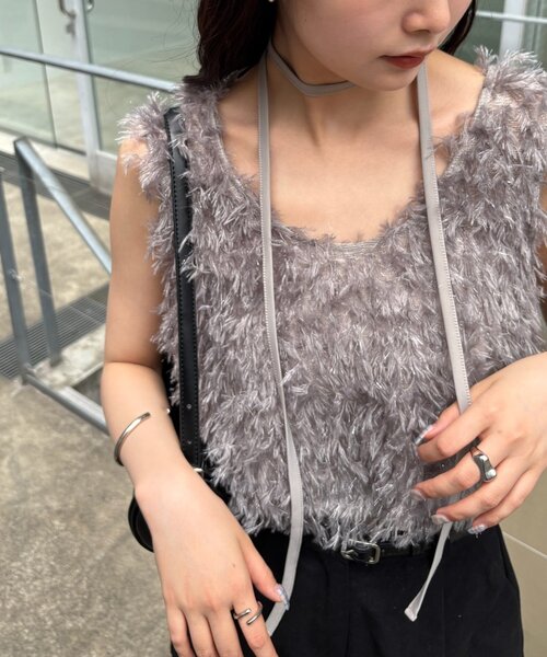 mystic（ミスティック）の「シュガーベスト（ベスト・レディース・オフホワイト/グレー/ベージュ・FREE）」の22枚目の写真