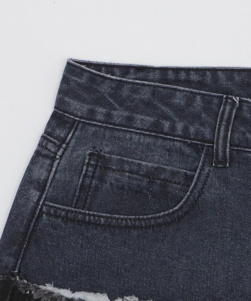 SHORT ROUND(ショートラウンド)の「SHORT ROUND/ダブルウエストカーゴデニムパンツ(デニムパンツ・メンズ・ブラック系3・LARGE/MEDIUM)」の10枚目の写真
