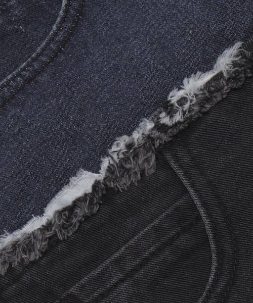 SHORT ROUND(ショートラウンド)の「SHORT ROUND/ダブルウエストカーゴデニムパンツ(デニムパンツ・メンズ・ブラック系3・LARGE/MEDIUM)」の12枚目の写真