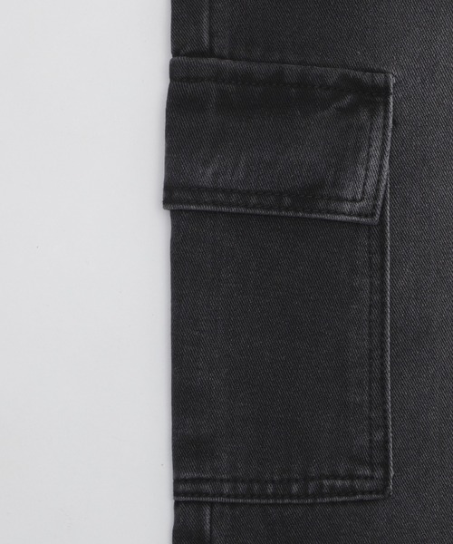 SHORT ROUND(ショートラウンド)の「SHORT ROUND/ダブルウエストカーゴデニムパンツ(デニムパンツ・メンズ・ブラック系3・LARGE/MEDIUM)」の13枚目の写真