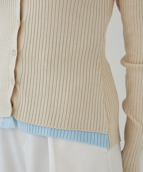 VIS(ビス)の「【WEB限定】フェイクレイヤードカーディガン(マルチWAY)(カーディガン/ボレロ・レディース・チャコールグレー/ベージュ/レッド・FREE)」の17枚目の写真