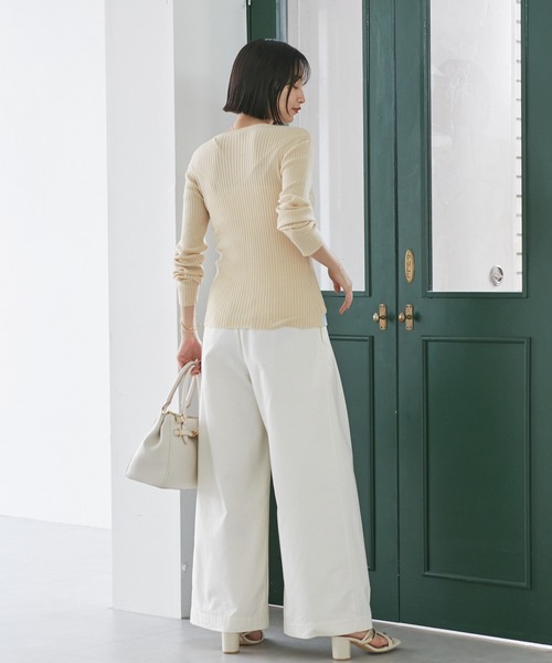 VIS(ビス)の「【WEB限定】フェイクレイヤードカーディガン(マルチWAY)(カーディガン/ボレロ・レディース・チャコールグレー/ベージュ/レッド・FREE)」の12枚目の写真