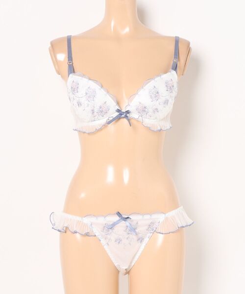 northerly（ノーザリー）の「【WEB限定】ガーデンアーチブーケブラジャー＆ショーツセット【ソフトワイヤー】（ブラ&ショーツ・レディース・オフホワイト/ピンク/サックスブルー・E70/D70/C70/E65/D65/C65/B65/E75/D75/C75/B75/F70/B70/F65/F75）」の15枚目の写真