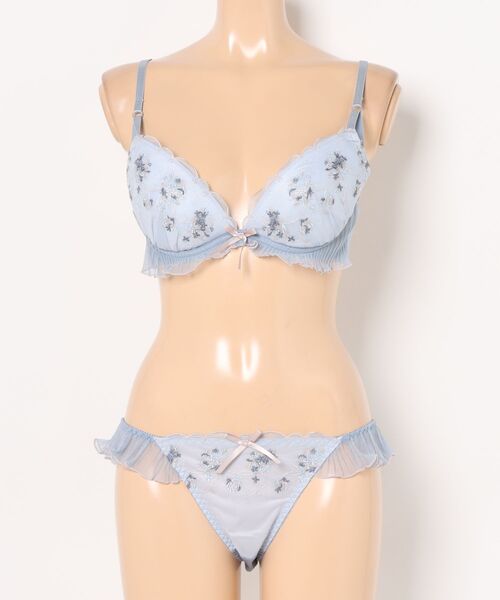 northerly（ノーザリー）の「【WEB限定】ガーデンアーチブーケブラジャー＆ショーツセット【ソフトワイヤー】（ブラ&ショーツ・レディース・オフホワイト/ピンク/サックスブルー・E70/D70/C70/E65/D65/C65/B65/E75/D75/C75/B75/F70/B70/F65/F75）」の16枚目の写真