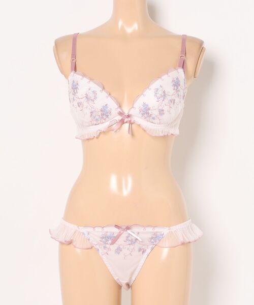 northerly（ノーザリー）の「【WEB限定】ガーデンアーチブーケブラジャー＆ショーツセット【ソフトワイヤー】（ブラ&ショーツ・レディース・オフホワイト/ピンク/サックスブルー・E70/D70/C70/E65/D65/C65/B65/E75/D75/C75/B75/F70/B70/F65/F75）」の17枚目の写真