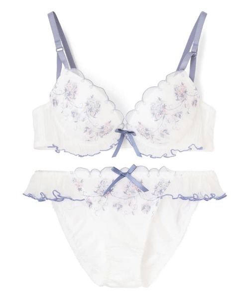 northerly（ノーザリー）の「【WEB限定】ガーデンアーチブーケブラジャー＆ショーツセット【ソフトワイヤー】（ブラ&ショーツ・レディース・オフホワイト/ピンク/サックスブルー・E70/D70/C70/E65/D65/C65/B65/E75/D75/C75/B75/F70/B70/F65/F75）」の20枚目の写真