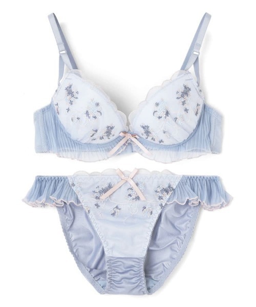 northerly（ノーザリー）の「【WEB限定】ガーデンアーチブーケブラジャー＆ショーツセット【ソフトワイヤー】（ブラ&ショーツ・レディース・オフホワイト/ピンク/サックスブルー・E70/D70/C70/E65/D65/C65/B65/E75/D75/C75/B75/F70/B70/F65/F75）」の21枚目の写真