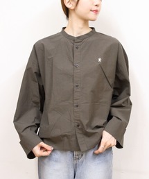 GYMPHLEX | Gymphlex/ジムフレックス　バンドカラーロングスリーブショートシャツ　BAND COLLAR LONG SLEEVE SHORT SHIRT　GY-B0403 OTR(シャツ/ブラウス)