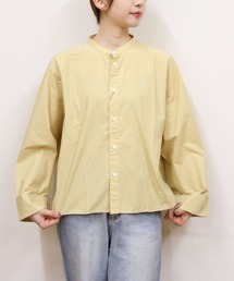 Gymphlex/ジムフレックス バンドカラーロングスリーブショートシャツ BAND COLLAR LONG SLEEVE SHORT SHIRT GY-B0403 OTR