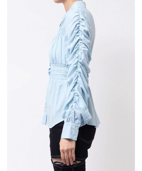 RESEXXY（リゼクシー）の「ギャザーデザインチュニックシャツ（シャツ/ブラウス・レディース・ホワイト/ブルー/ブラック・FREE）」の11枚目の写真