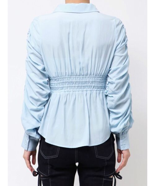 RESEXXY（リゼクシー）の「ギャザーデザインチュニックシャツ（シャツ/ブラウス・レディース・ホワイト/ブルー/ブラック・FREE）」の12枚目の写真