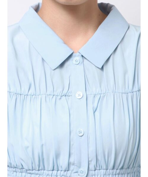 RESEXXY（リゼクシー）の「ギャザーデザインチュニックシャツ（シャツ/ブラウス・レディース・ホワイト/ブルー/ブラック・FREE）」の13枚目の写真