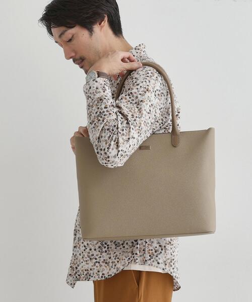 TAKEO KIKUCHI（タケオキクチ）の「マイクロファイバートートM（トートバッグ・メンズ・ブラウン系その他/ブラック/ベージュ・00）」の6枚目の写真