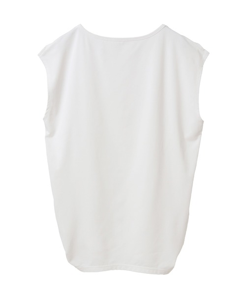 Julier Yoga and Relax（ジュリエヨガアンドリラックス）の「Julier (定番)Ecocoベア天竺チュニック（Tシャツ/カットソー・レディース・ピンク/ホワイト/ネイビー・1/0）」の4枚目の写真