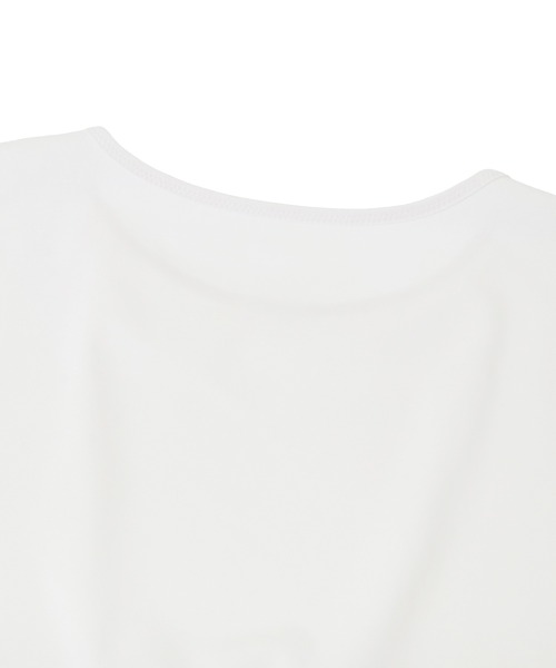 Julier Yoga and Relax（ジュリエヨガアンドリラックス）の「Julier (定番)Ecocoベア天竺チュニック（Tシャツ/カットソー・レディース・ピンク/ホワイト/ネイビー・1/0）」の6枚目の写真