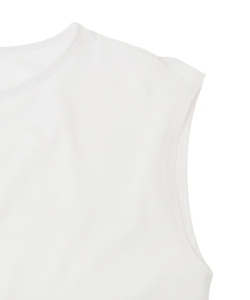 Julier Yoga and Relax（ジュリエヨガアンドリラックス）の「Julier (定番)Ecocoベア天竺チュニック（Tシャツ/カットソー・レディース・ピンク/ホワイト/ネイビー・1/0）」の7枚目の写真