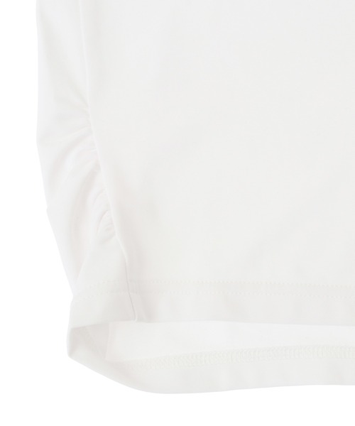 Julier Yoga and Relax（ジュリエヨガアンドリラックス）の「Julier (定番)Ecocoベア天竺チュニック（Tシャツ/カットソー・レディース・ピンク/ホワイト/ネイビー・1/0）」の8枚目の写真