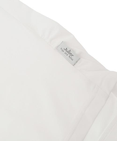 Julier Yoga and Relax（ジュリエヨガアンドリラックス）の「Julier (定番)Ecocoベア天竺チュニック（Tシャツ/カットソー・レディース・ピンク/ホワイト/ネイビー・1/0）」の9枚目の写真