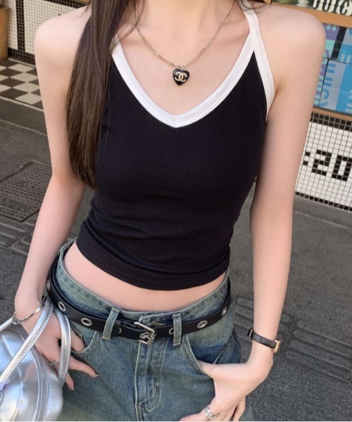 レーサーストラップキャミソール（キャミソール）｜Vipoa（ヴィポア