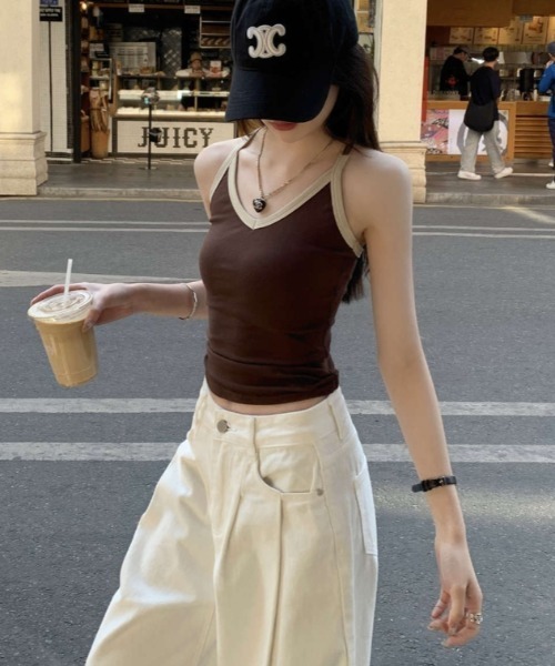 レーサーストラップキャミソール（キャミソール）｜Vipoa（ヴィポア