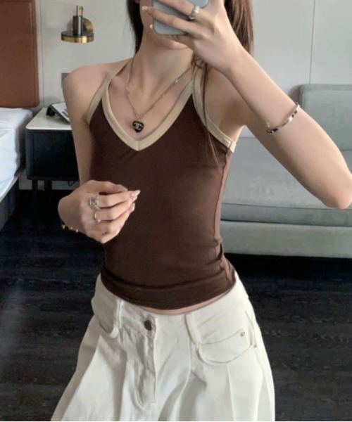 レーサーストラップキャミソール（キャミソール）｜Vipoa（ヴィポア