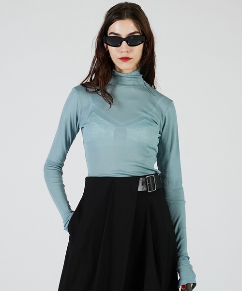 PRANK PROJECT(プランクプロジェクト)の「ピュアメリノウールタートルトップ / Pure Merino Wool Turtleneck Top(その他トップス・レディース・アイボリー/ブルー/ブラック/グレー/ピンク・FREE)」の12枚目の写真