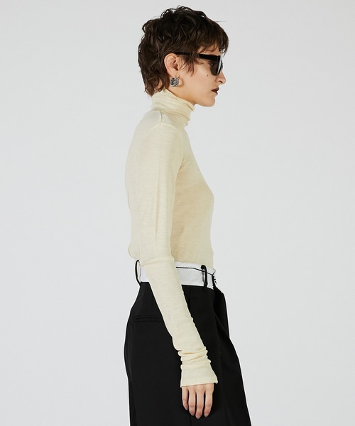 PRANK PROJECT(プランクプロジェクト)の「ピュアメリノウールタートルトップ / Pure Merino Wool Turtleneck Top(その他トップス・レディース・アイボリー/ブルー/ブラック/グレー/ピンク・FREE)」の11枚目の写真