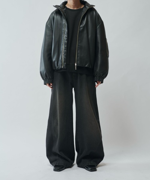 Lui's(ルイス)の「【Neucon/ニューコン】レザーボリュームパッファースタンドブルゾン(ブルゾン・メンズ・ブラック/ブラウン・2/1)」の22枚目の写真