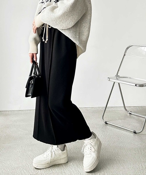 セール】【S-LLサイズ】すっきり見え！フロントラインスウェットタイト