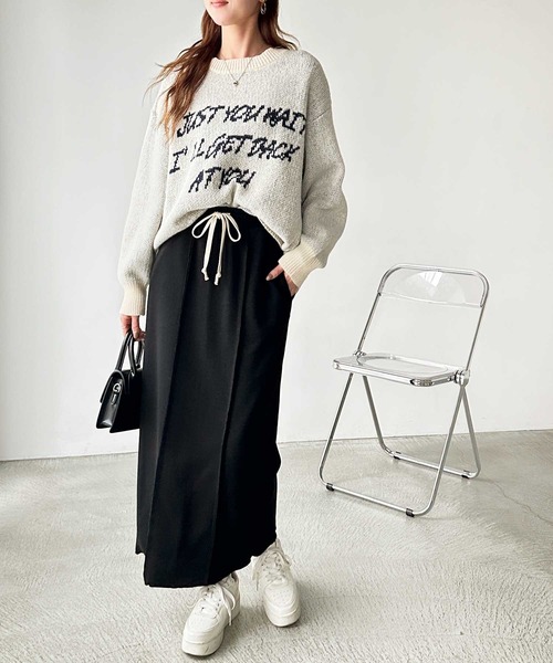 セール】【S-LLサイズ】すっきり見え！フロントラインスウェットタイト