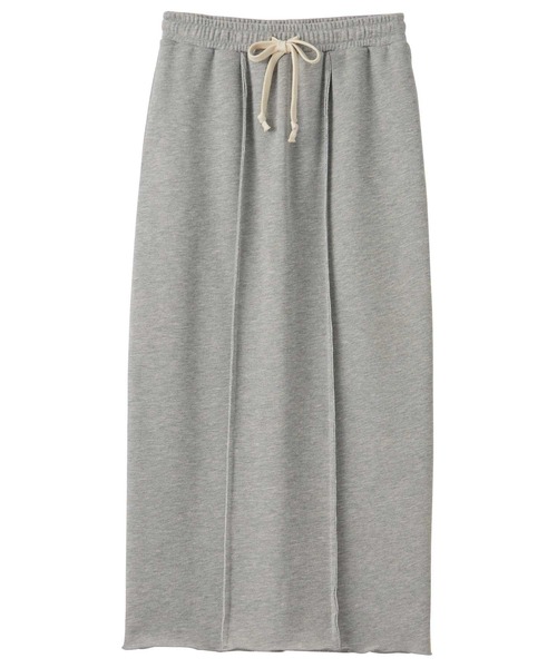 GeeRA(ジーラ)の「【S-LLサイズ】すっきり見え!フロントラインスウェットタイトロングスカート(スカート・レディース・オートミール/杢グレー/ブラック・SMALL/MEDIUM/LARGE/X-LARGE)」の4枚目の写真