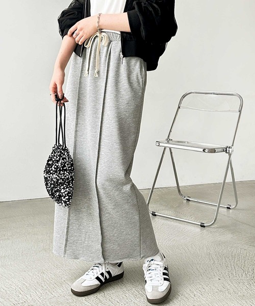 セール】【S-LLサイズ】すっきり見え！フロントラインスウェットタイト