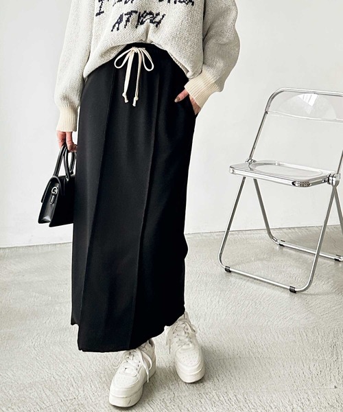 GeeRA(ジーラ)の「【S-LLサイズ】すっきり見え!フロントラインスウェットタイトロングスカート(スカート・レディース・オートミール/杢グレー/ブラック・SMALL/MEDIUM/LARGE/X-LARGE)」の16枚目の写真