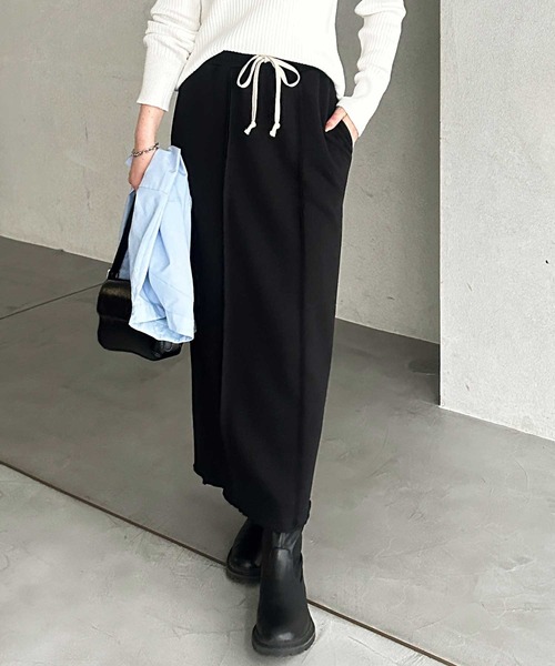 GeeRA(ジーラ)の「【S-LLサイズ】すっきり見え!フロントラインスウェットタイトロングスカート(スカート・レディース・オートミール/杢グレー/ブラック・SMALL/MEDIUM/LARGE/X-LARGE)」の10枚目の写真