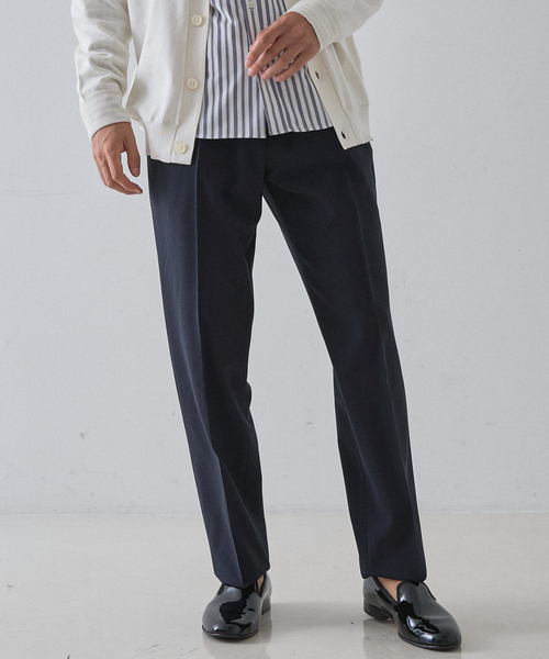 DESIGNWORKS（デザインワークス）の「【セットアップ対応】ハイパーストレッチ イージースラックス / 防シワ / ウォッシャブル（スラックス・メンズ・ネイビー/キャメル・44/46/48/50）」の2枚目の写真