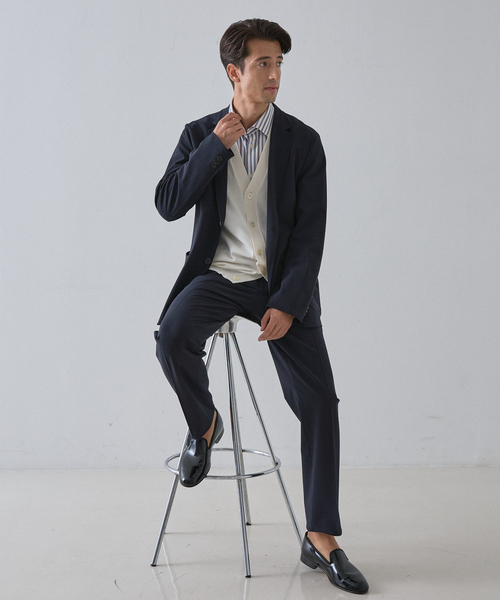 DESIGNWORKS（デザインワークス）の「【セットアップ対応】ハイパーストレッチ イージースラックス / 防シワ / ウォッシャブル（スラックス・メンズ・ネイビー/キャメル・44/46/48/50）」の18枚目の写真