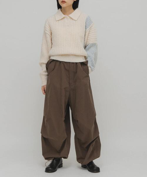 KBF（ケイビーエフ）の「2WAYワイドカーゴパンツ（その他パンツ・レディース・カーキ/アイボリー/ブラウン・ONE）」の2枚目の写真
