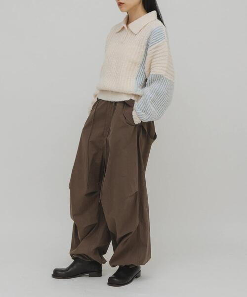 KBF（ケイビーエフ）の「2WAYワイドカーゴパンツ（その他パンツ・レディース・カーキ/アイボリー/ブラウン・ONE）」の14枚目の写真