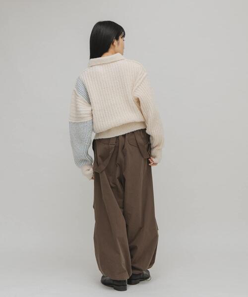 KBF（ケイビーエフ）の「2WAYワイドカーゴパンツ（その他パンツ・レディース・カーキ/アイボリー/ブラウン・ONE）」の15枚目の写真