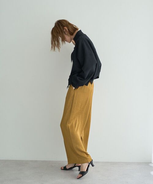 Editt by YECCA VECCA（エディットバイイェッカヴェッカ）の「ヴィンテージサテンイージーワイドパンツ（その他パンツ・レディース・ライトベージュ/キャメル/ネイビー・FREE）」の15枚目の写真