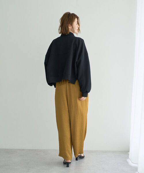 Editt by YECCA VECCA（エディットバイイェッカヴェッカ）の「ヴィンテージサテンイージーワイドパンツ（その他パンツ・レディース・ライトベージュ/キャメル/ネイビー・FREE）」の16枚目の写真