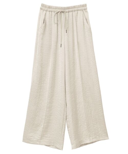 Editt by YECCA VECCA（エディットバイイェッカヴェッカ）の「ヴィンテージサテンイージーワイドパンツ（その他パンツ・レディース・ライトベージュ/キャメル/ネイビー・FREE）」の6枚目の写真